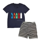 Kids 2020 New Fashion Puresun Boutique Clothing Baby Boy Back To School Kids Boy Set Outfit
