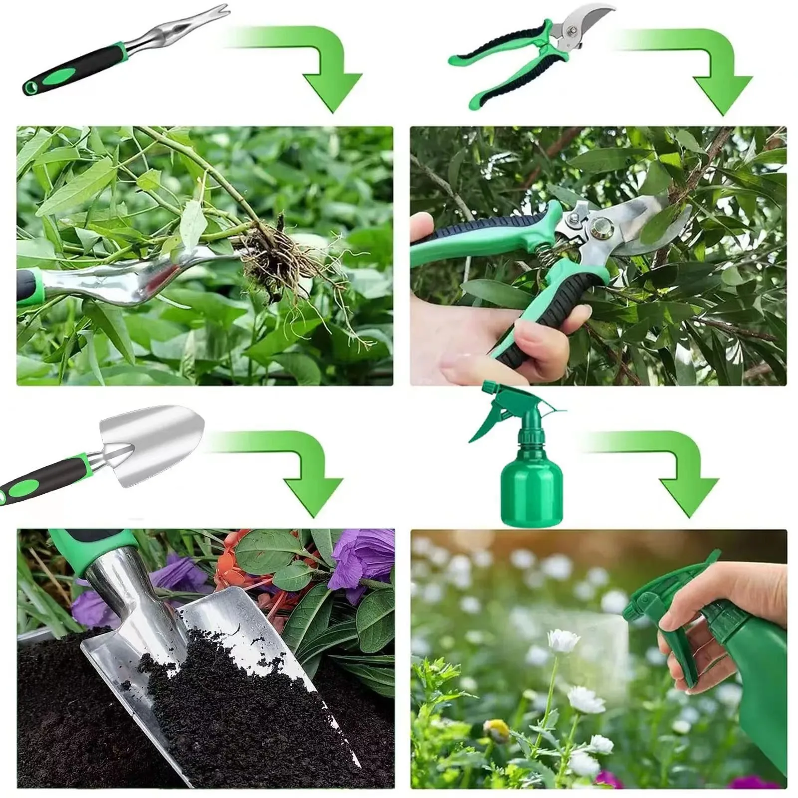 Colorful Tote Gardening Tool Kit Cute Office Garden Sprayer Bottle Plant Tools Set OEM Customizable Hf5fe1fa58ac84bc58c08173b1c35b9935
