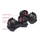 Home Gym Unisex Household Gymnasium Home Gym Test 40kg Adjustable Dumbbells Weights