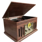Audio Vintage Design 6 In 1 Audio Turntable Record Player Vinyl Turntable LP Gramophone With PC Link/3 Speed LP