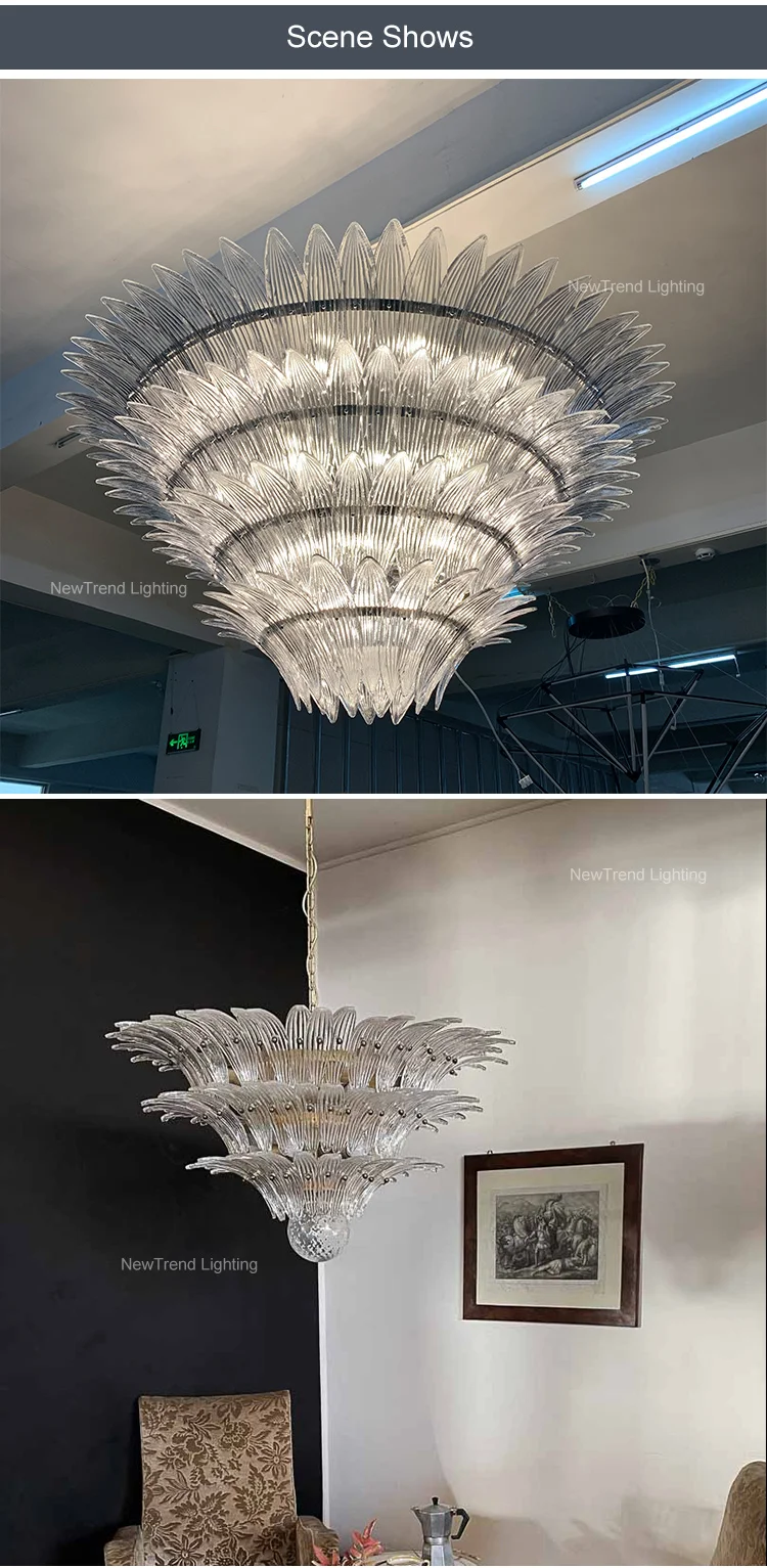 CPL-165 Modern Style Indoor Decoration Hotel Shop Wedding Villa Custom Glass LED Chandelier Lamp supplier