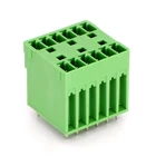 End Block Popular Item 3.81mm YE240-381 Double Row Closed End Top Entry 180 Degree Pluggable Terminal Block Socket