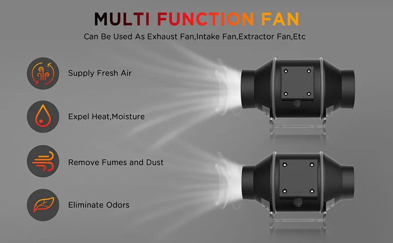 Inline Duct Fan, 4", 6", 8" - detail 14