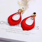 Earring Alloy Earing Fashion Gold Plating Red Sprayed Earring Post Coated Alloy State Earing