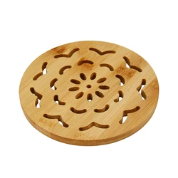 Bamboo Trivet Home Kitchen Multifunction Bamboo Heat Resistant Pads Trivet Round Multi-Size Placemat Coaster for Hot Dishes Cups