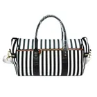 Bags Bag Duffel Bag Factory High-capacity Canvas Travel Bags Design Portable Striped Duffel Bag
