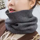 Scarf Pure Color Knit Scarf For Women Winter Scarf Fashion Neck Gaiter Scarves