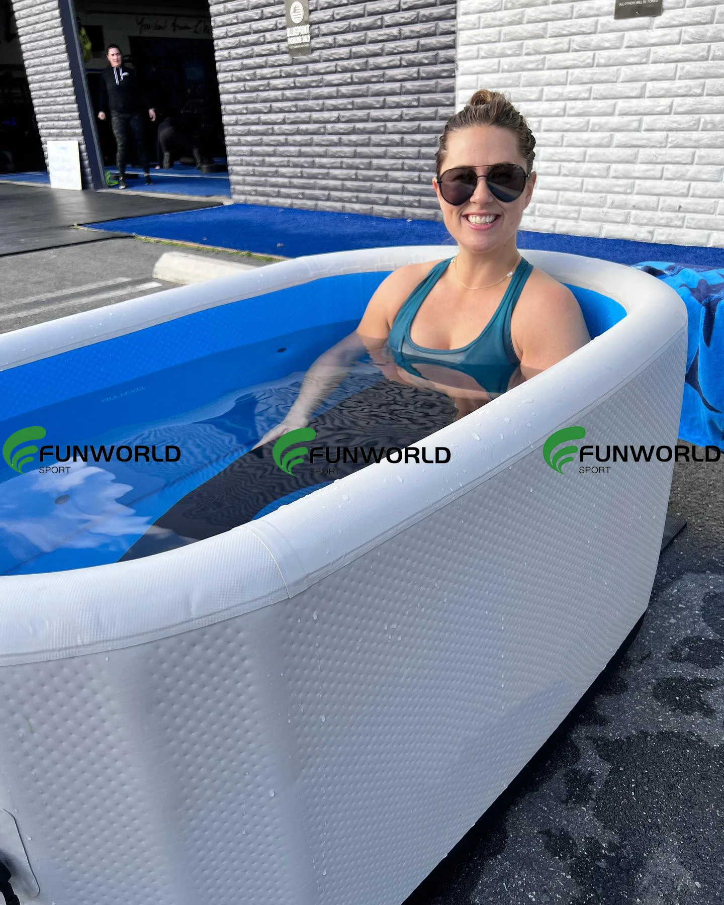 Funworldsport Customized Pvc Inflatable Ice Bath Recovery 2 Person