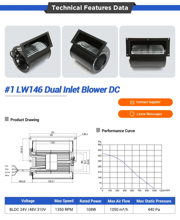 Centrifugal Blower, 110v, 115 - detail 6