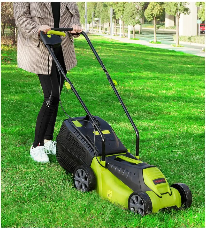 W Powerful Electric Lawn Mowerhand Push Electric Household Lawn