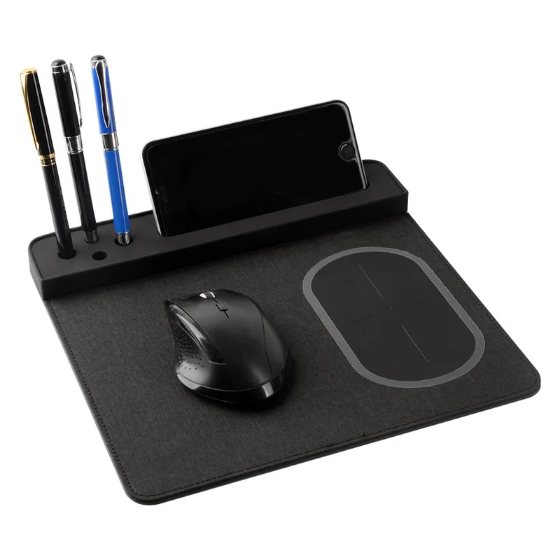 mouse pad with pen holder