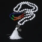 Beads Lapis Beads Factory 108 Gemstone Mala Beads White Howlite Lapis Soapstone Amethyst Mala Necklace