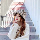 Winter Lamb Wool Autumn And Winter Fashion All-matching Spots Warm Plush Bucket Hat