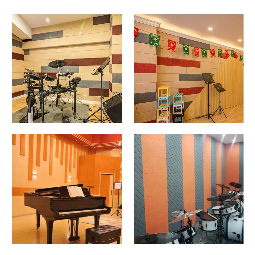 Pet Felt Sound Absorbing Panels Flame Retardant Soundproof Wall Panels Acoustic Panels