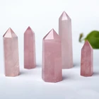 Point Healing Point Wholesale Natural Gemstone Healing Wand Crystal Rose Quartz Point For Fengshui
