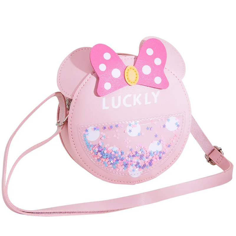 MB4 Fashion children's crossbody bag Cartoon cute Bowknot single shoulder coin purse Mini girl Princess Bag