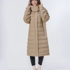 Winter Long Warm Waterproof Khaki Ladies Winter Coat Designer Down Jacket