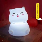 Mini Gift Night Light Mini Rechargeable Silicon Cute Portable Bedroom Children's Gift Small Night Light