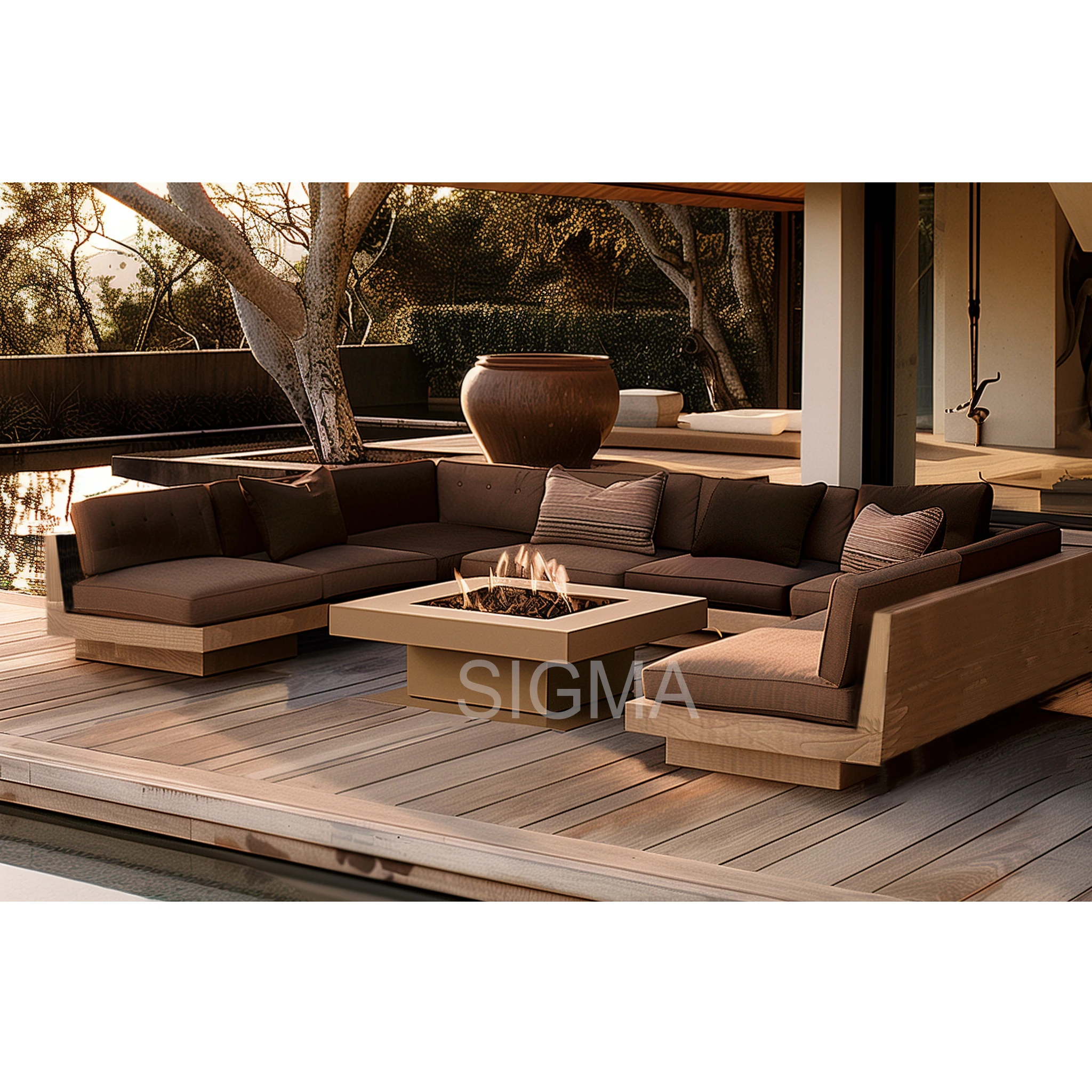 Customized service sofa sectional garden sofas Teak outdoor garden furniture patio sofa set outdoors furniture coffee table