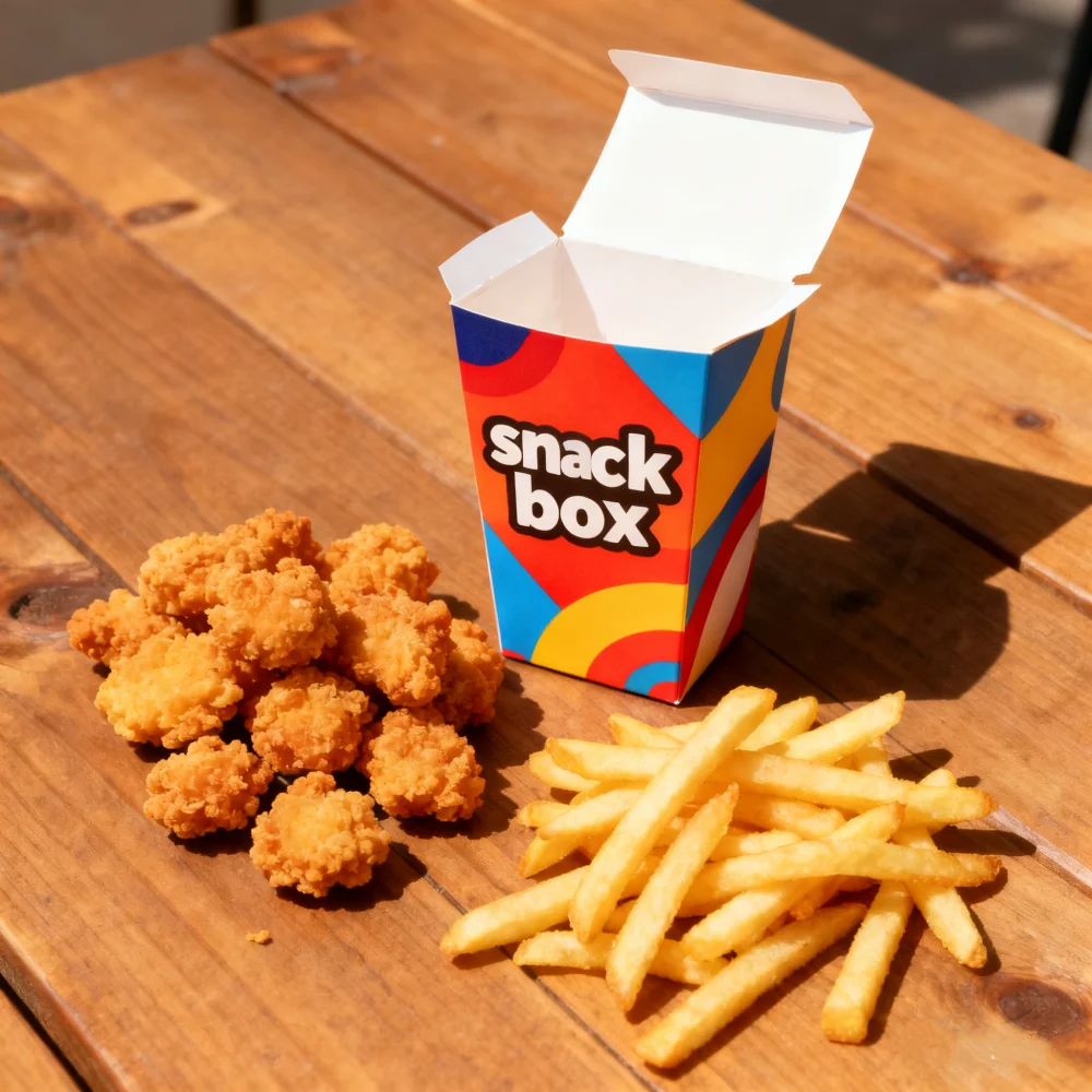 Vlastní logo Krabička na smažená kuřecí křidélka Rychlé občerstvení s sebou Jídlo na hamburger Hranolky na hamburgery Balicí krabice na smažené kuře pro váš vlastní produkt