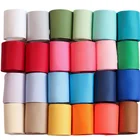 Solid Ribbon Linji Factory Custom Double Face Polyester 75mm 3 Inch Grosgrain Ribbon100yards Per Roll
