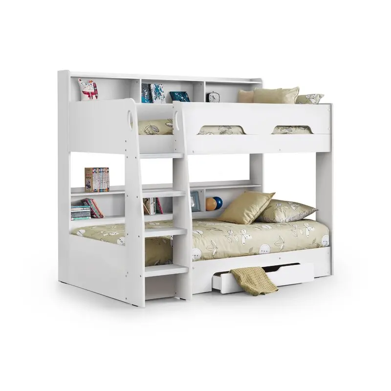 modern white bunk bed