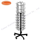 Floor Stand Rotating Retail Rack Display 45 Pockets Retail Floor Greeting Stand Postcard Rack Rotating Gift Card Display