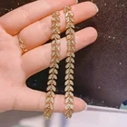 Earrings Wedding Earrings Luxury Wheat Ear Flower Long Tassel Earrings Woman Earrings For Bride Wedding