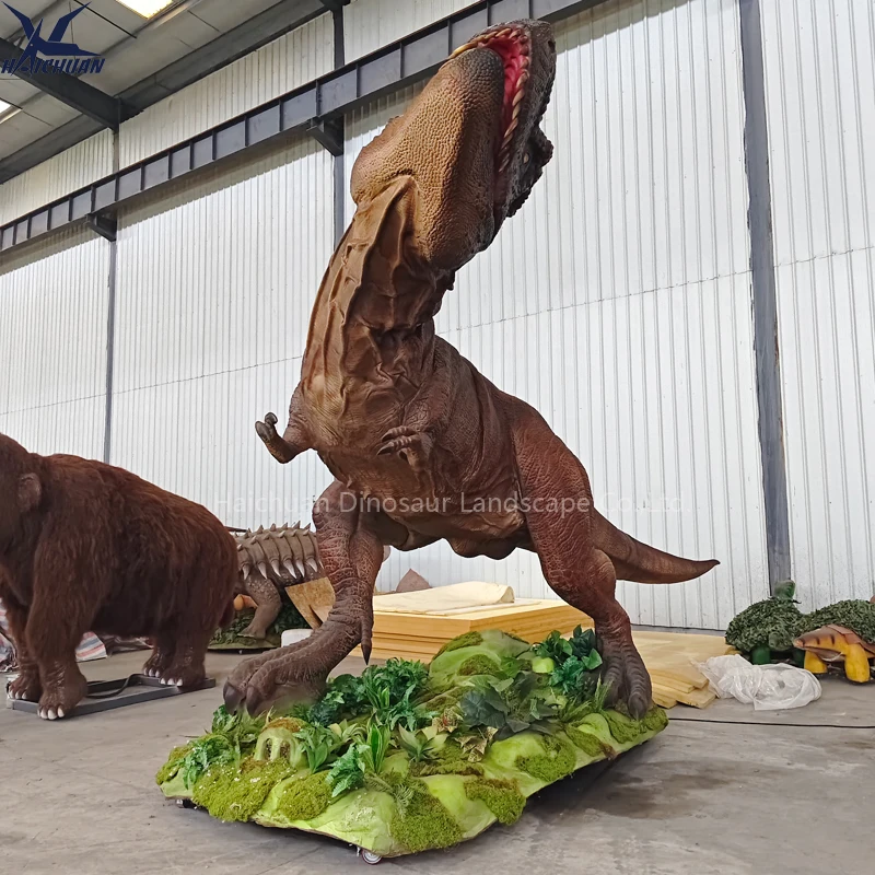 product manufacturer haichuan t rex animatronico dinosaurio servo motor with motionssounds for airport trampoline playing theme park-3