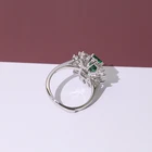 Engagement New Zircon Model Engagement Wedding Ring Silver Plated Jewelry Emerald Ring 925
