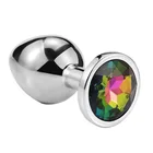 Anal Factory Wholesale Anal Plug Stainless Steel With Jewel Cheap Anal Sex Toys Dilator Multi Size Crystal Butt Plug