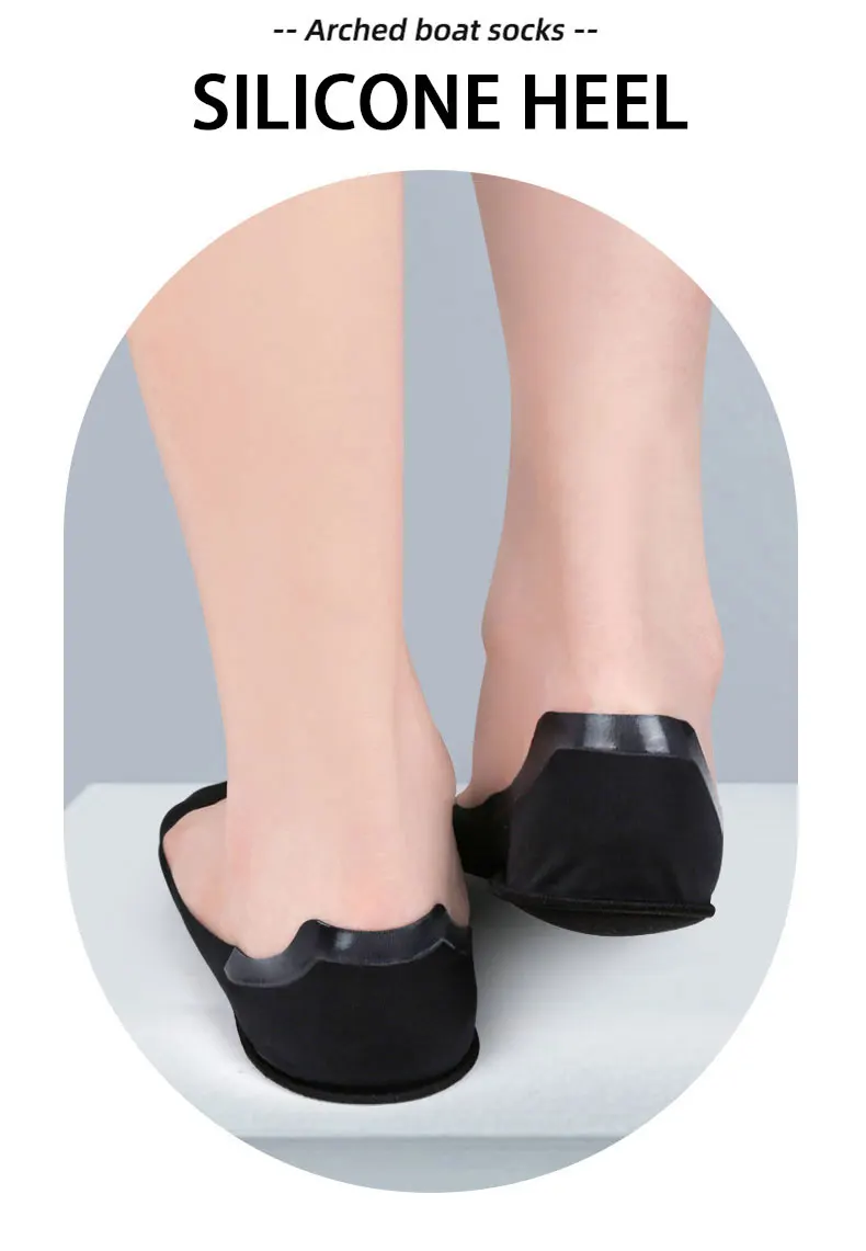 Invisible Arch Support Boat Socks Low Cut Anti Slip Pads Invisible Arch Support Boat Socks Low Cut Anti Slip Pads