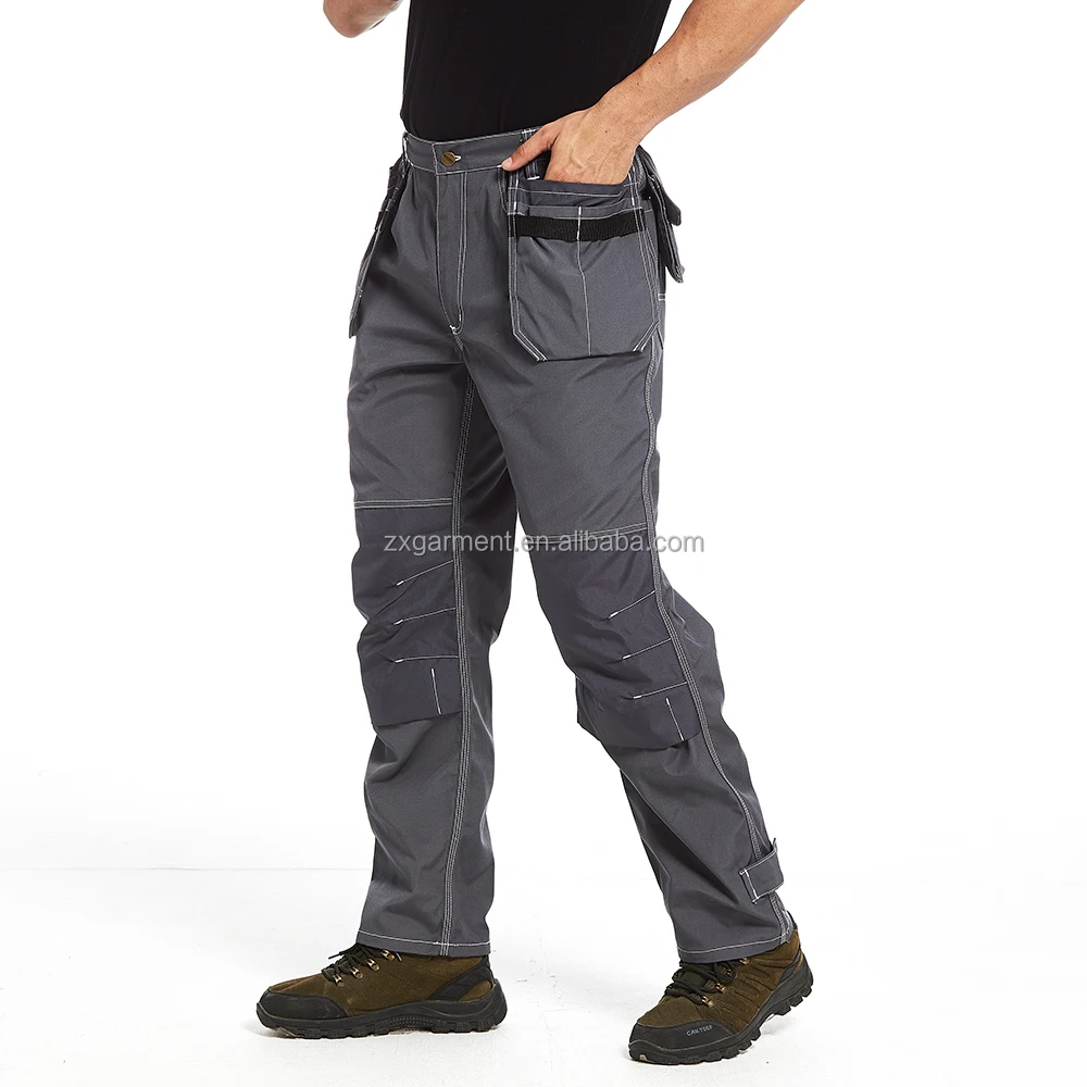 Heavy Duty Mens Cargo Work Pants With Knee Pad Safety Clothing Utility