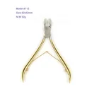 Nippers Spring Cuticle Nipper Wholesale 8712 Half Gold Plating Single Spring Full Jaw Ingrown Cuticle Nippers