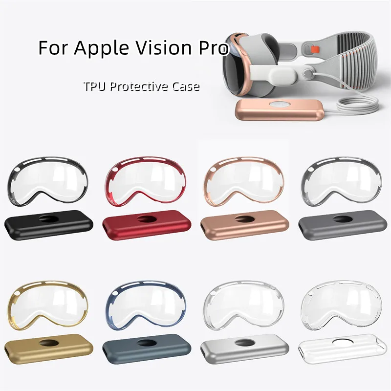 For Vision Pro Headset Face Clear Cover Transparent Tpu Protection ...