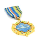 Pin Pinpinpin Soft Enamel Epoxy Glitter Commend Prize Honor Award Locking Metalicos Pin With Lanyard