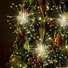 Fairy Lights Light 200 Led Firework Battery Fairy Multicolor String Lights Hanging 3D Firework Pendant Light