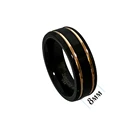 Bands Gold Azorde Jewelry Black Tungsten Steel Ring 8MM Blue Mens Wedding Bands Gold Thin Line