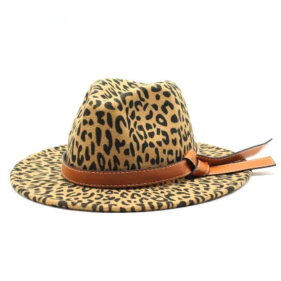 leopard fedora hat wholesale