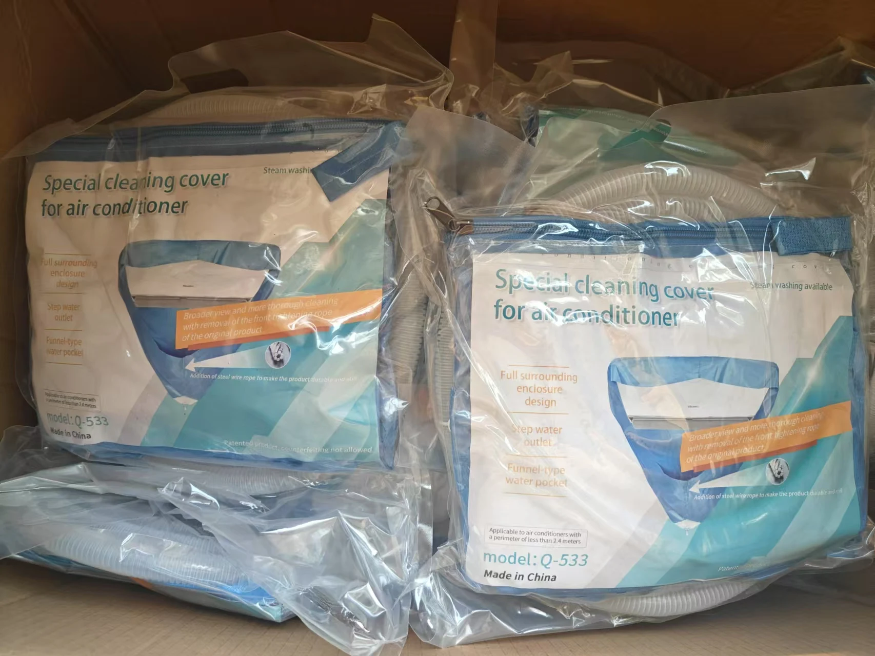 Heavy - Duty Air Con Cleaning Cover with Drain Hose, Ideal for Home/Commercial Use details