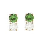 White Earrings New Arrivals Earrings New Arrival Minimalist Green And White Zircon Diamond Stud Earrings