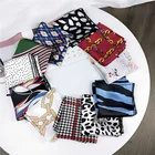 Scarf Silk Summer Spring Scarf Accessories Colorful Pattern Striped Square Women's Silk Neck Scarf Scarves