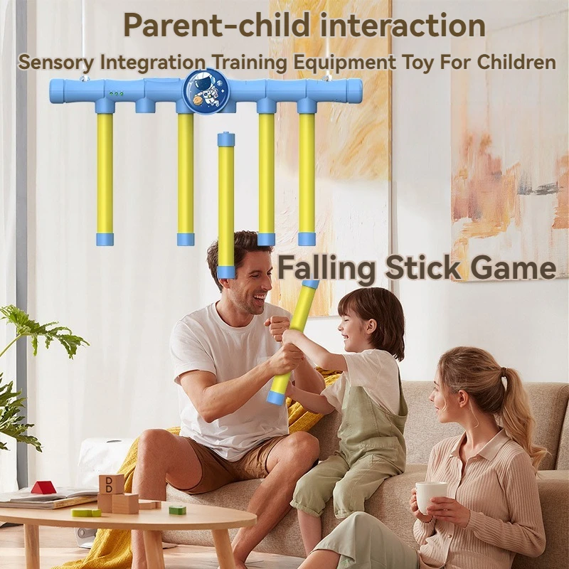 Parent Child Interactive Toys Fast Response Hand Speed Challenge Catch Stick Game Indoor Toys for Kids Party Game