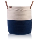 Basket Storage Basket New Style Large Cotton Rope Woven Laundry Bread Storage Basket With Handles