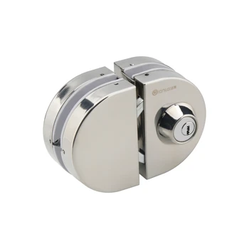 JL-403 Glass Sliding Door Lock Without Cutout Glass to Glass Door Lock with Key & Knob