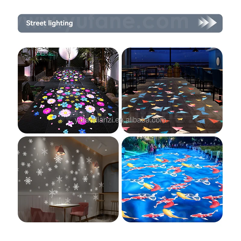 Yufan Seven Figure Dynamic Pattern Projection Light Advertising Light Gobo logo Projector