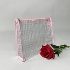 Bag Bags KHW Custom Print Pvc Cosmetic Travel Bag Pvc Plastic Packaging Bags Snap Pink Pvc Transparent Sling Bag