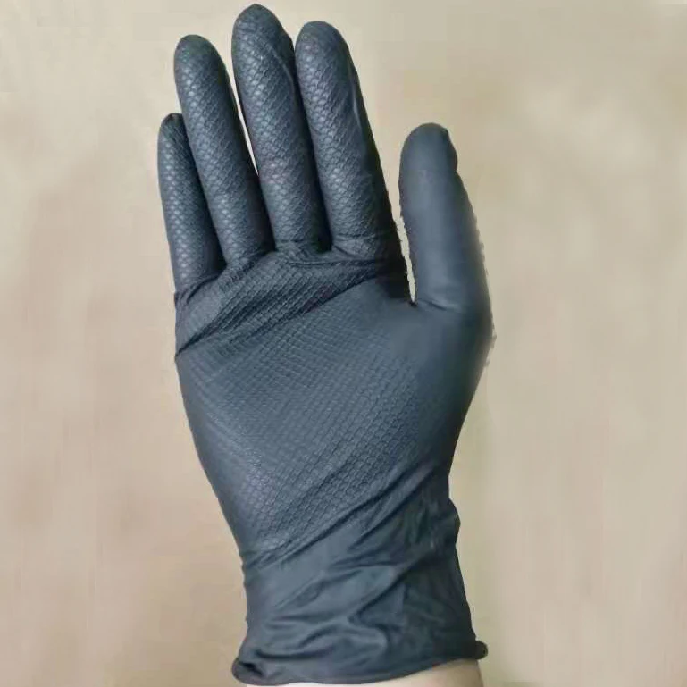 Orange black 6mil automobile industrial shop nitrile blending vinyl garage nonmedical car repair use gloves