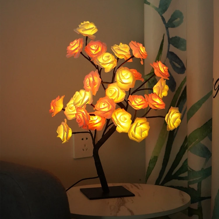 led flower table lamp