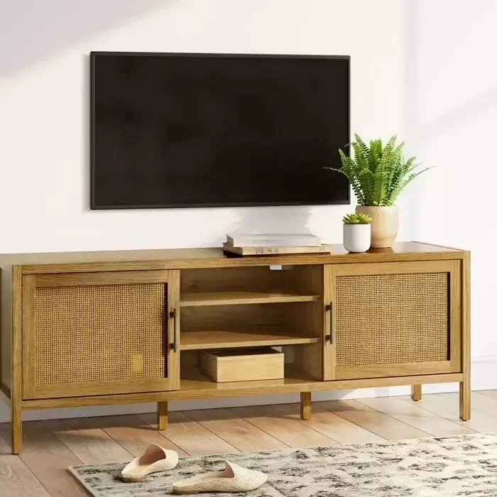 High quality Top Grade Supplier Barn Door Cheap Price Living Room Furniture Wood Modern TV Stand Table